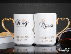 2Pcs/Set Couple Ceramic Kiss Mug