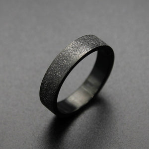 Matte Black Titanium Steel Couple Rings for Men/Women