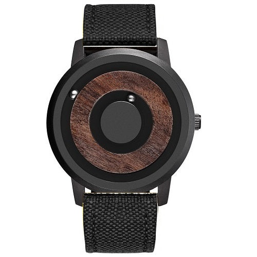 Magnetic Drive Ball Show Wood Couple Wrist Watches For Men/Women